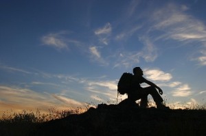 reflecting-man