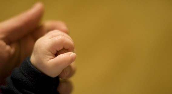 Trust baby hand